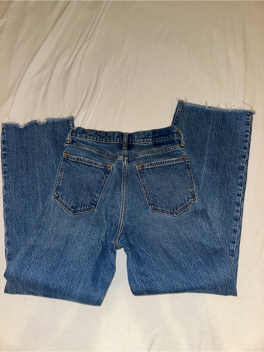 Abercrombie & Fitch Medium Blue Straight-Leg Women’s Jeans
